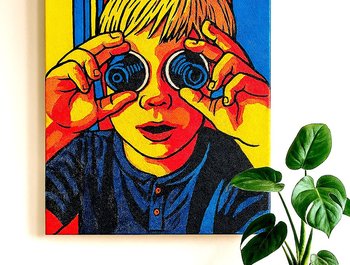 Acryl: pop art portret met ai
(Maart)