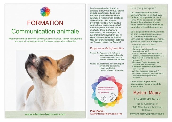 Stages,cours Formation Communication intuitive animale