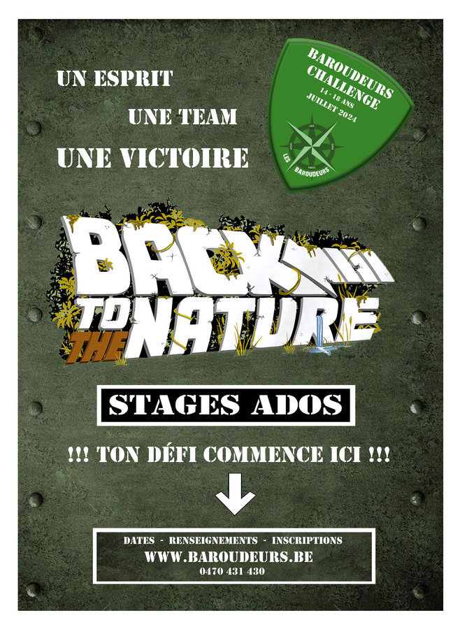 Stages,cours Stage vacances rsidentiel pour ados.  Back the nature challenge